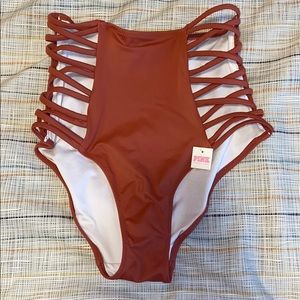 High waisted PINK bikini bottoms